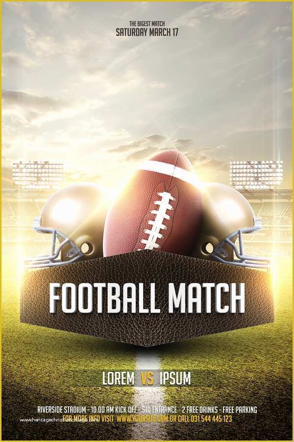 Free Football Flyer Design Templates Of Big Match Football Flyer Template On Behance
