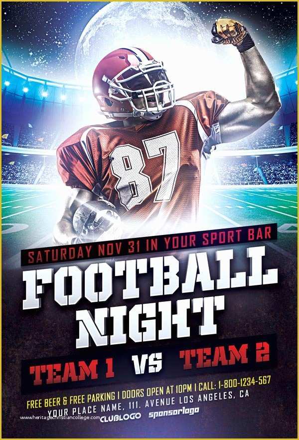 Free Football Flyer Design Templates Of Download Free Football Sports Flyer Template