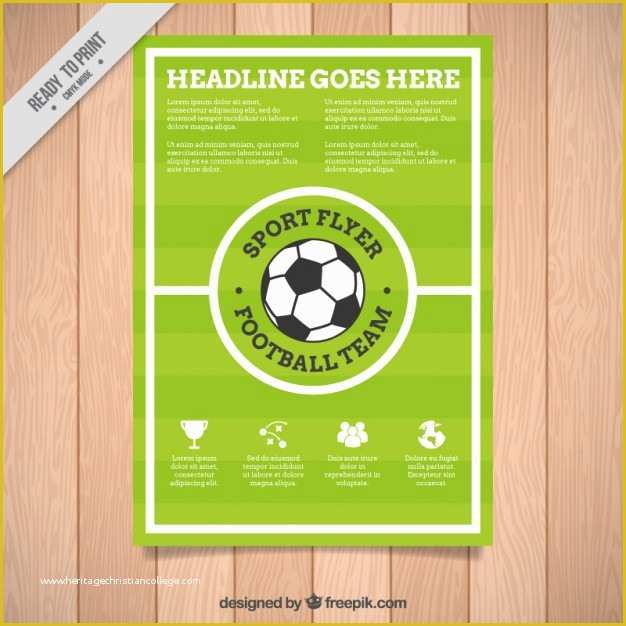 Free Football Flyer Design Templates Of Football Brochure Template Vector