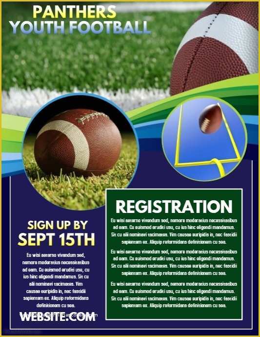 Free Football Flyer Design Templates Of Football Registration Template