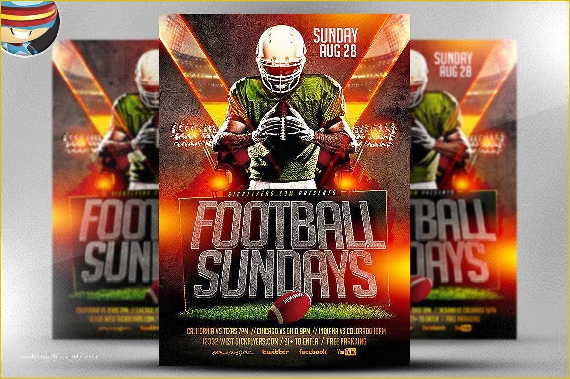 Free Football Flyer Design Templates Of Football Sundays Flyer Template Flyer Templates