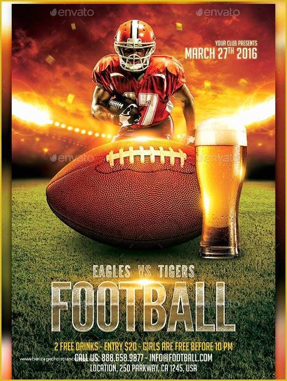 Free Football Flyer Design Templates Of Spectacular Football Flyer Templates 14 Download