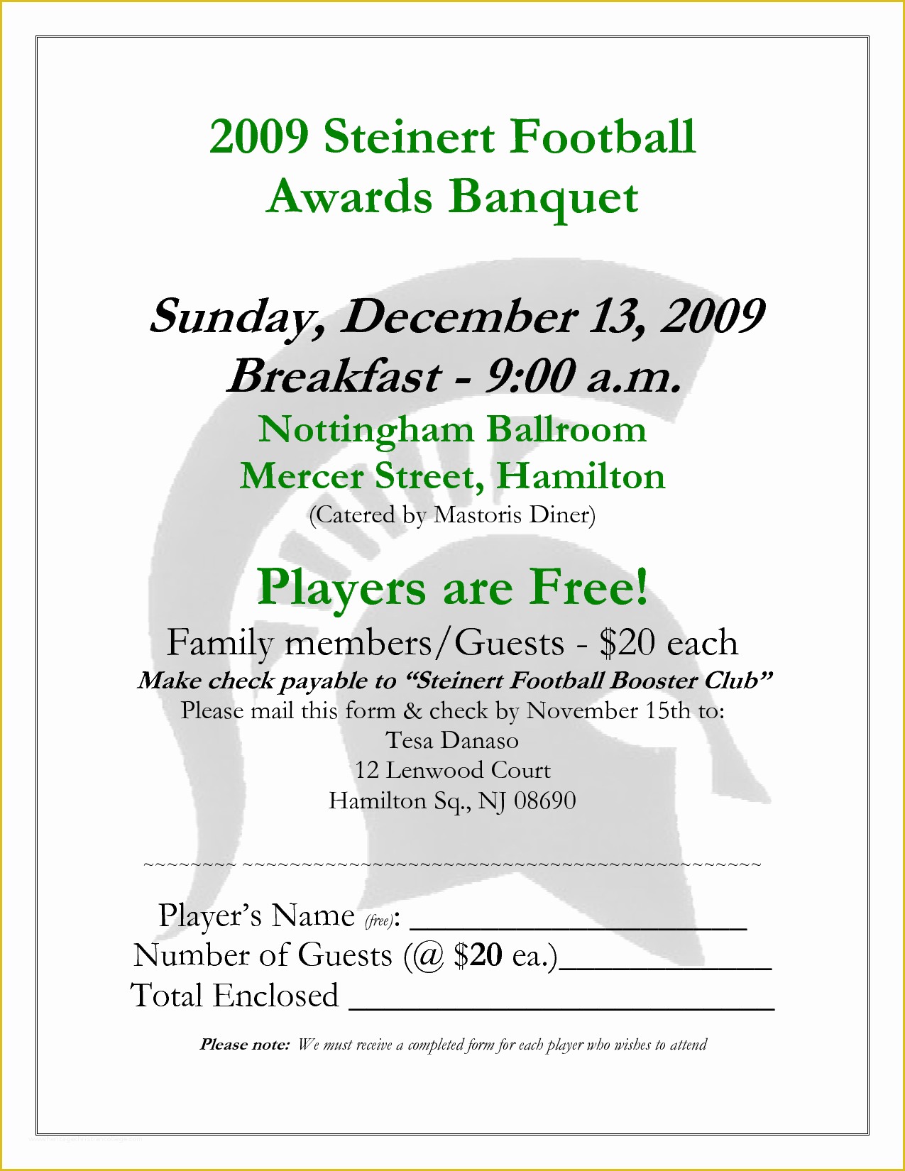 Free Football Program Templates Of 27 Of Template Family Reunion Banquet