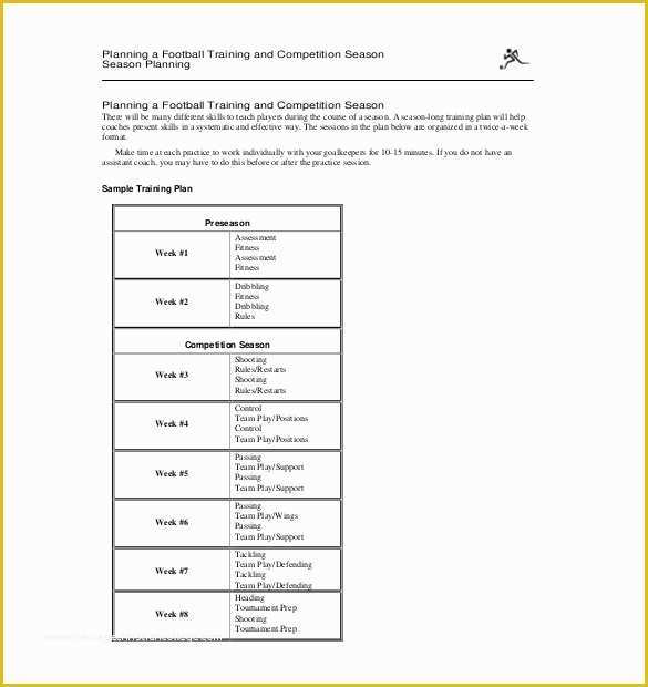 Free Football Program Templates Of High School Football Workout Program Pdf