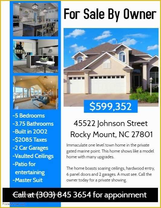 Free for Sale by Owner Flyer Template Of Real Estate Flyer Template