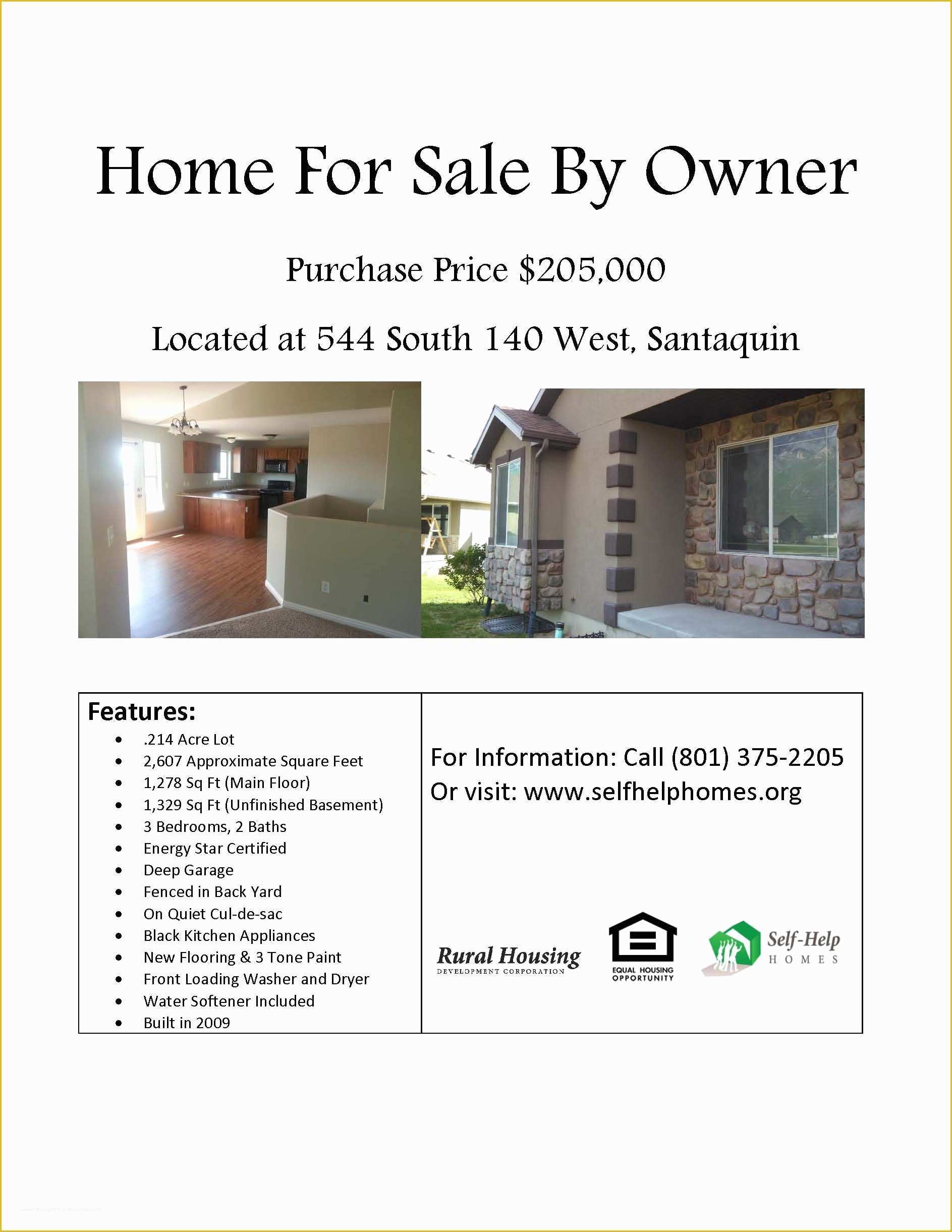 Free for Sale by Owner Flyer Template Of Santaquin Home for Sale