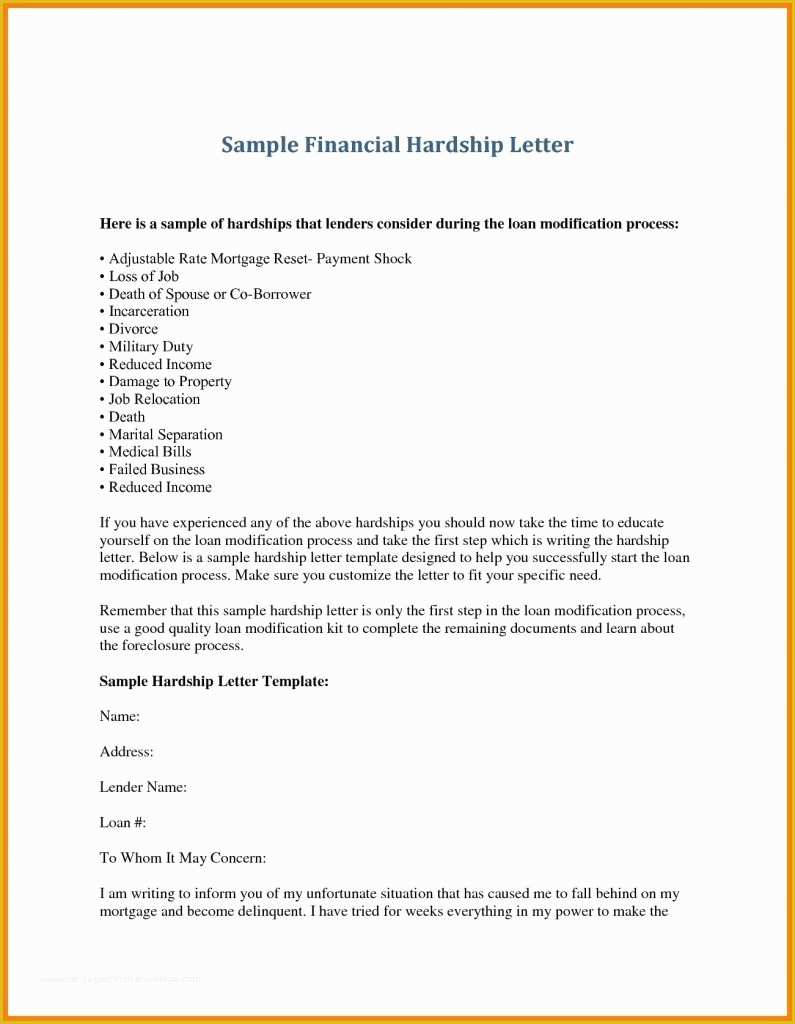 Free foreclosure Letter Template Of Exceptional Hardship Letter Template Viewinvite Co