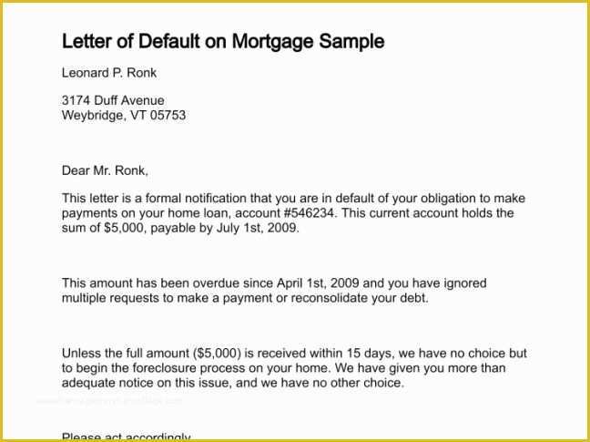 Free foreclosure Letter Template Of foreclosure Letter Template Ksdharshan