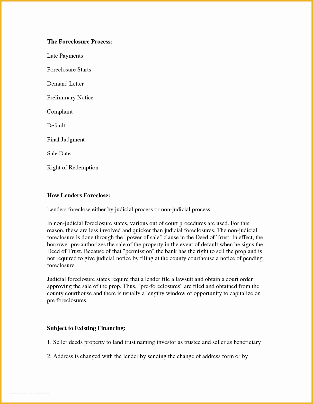 Free foreclosure Letter Template Of foreclosure Letter Templates Design Templates