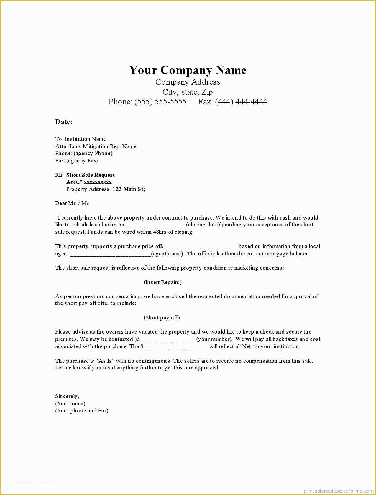 Free foreclosure Letter Template Of Free foreclosure Letter Template Examples