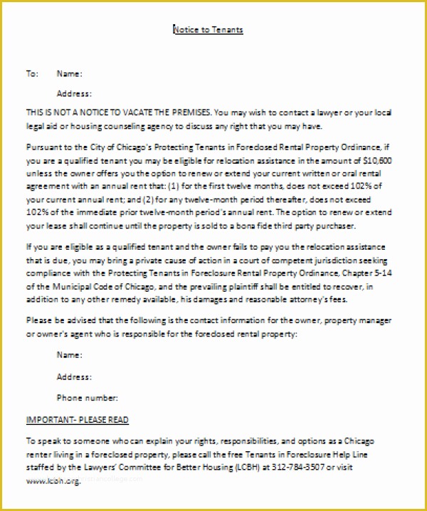 Free foreclosure Letter Template Of Kcro Notice Language Translations