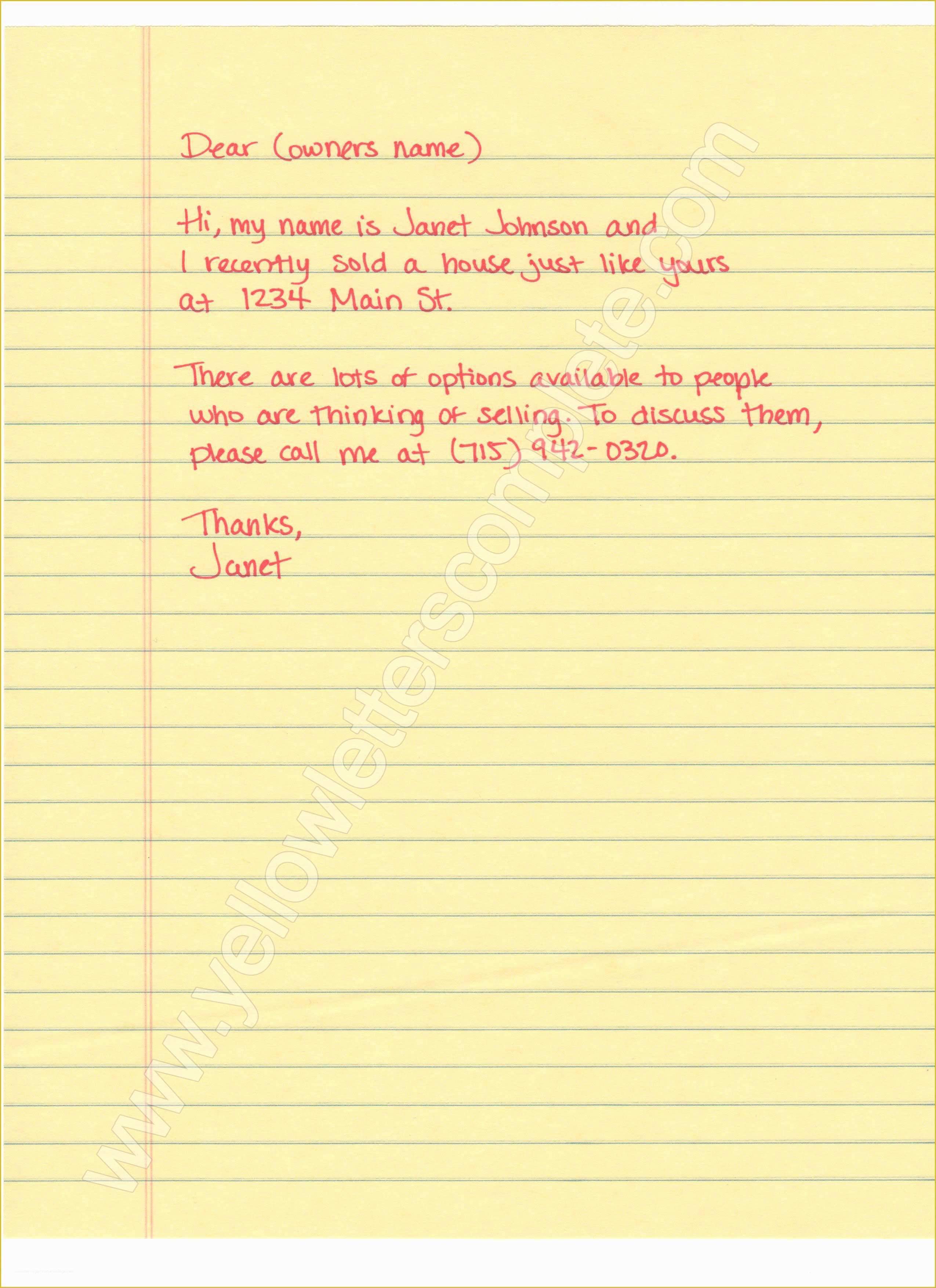Free foreclosure Letter Template Of Yellow Letter Templates