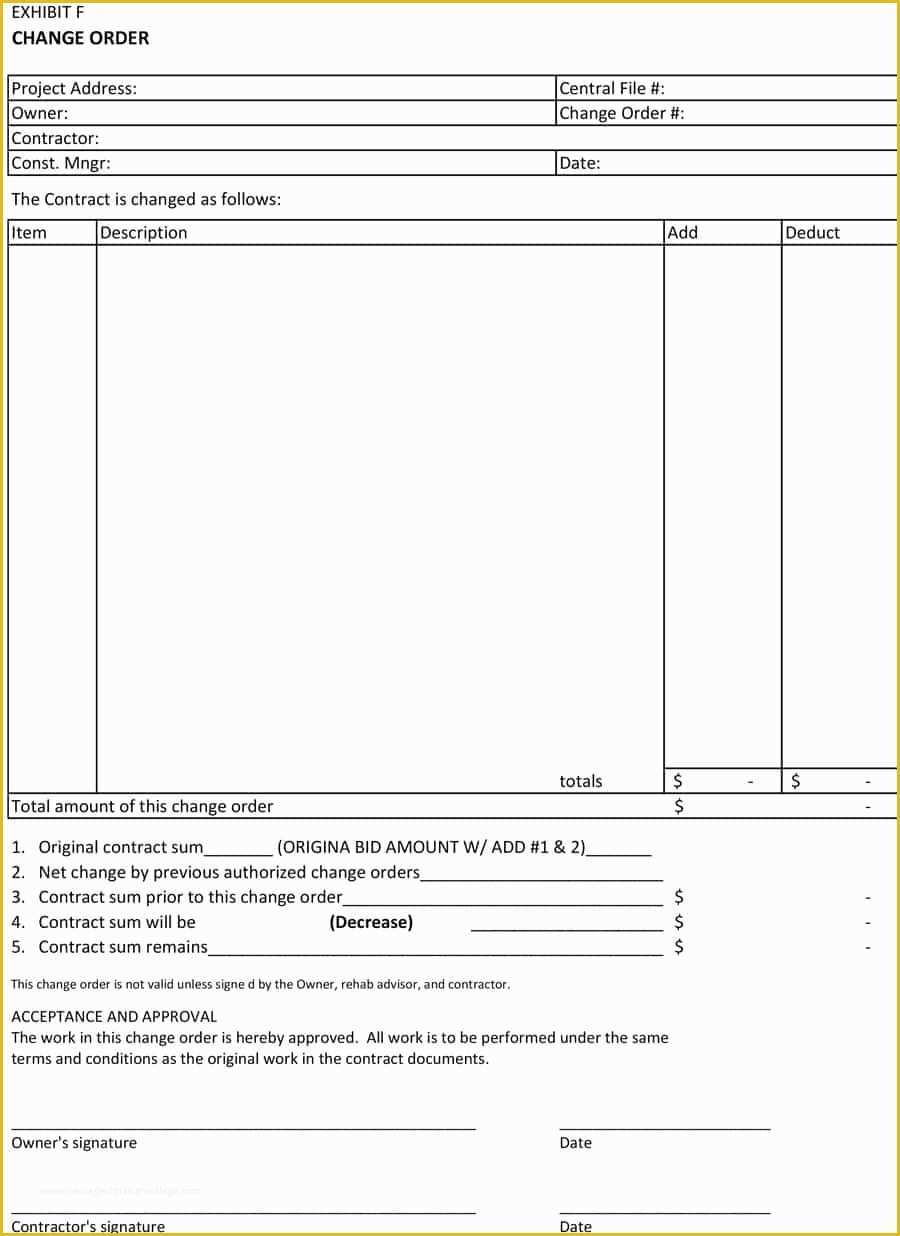 Free form Templates Of 40 order form Templates [work order Change order More]