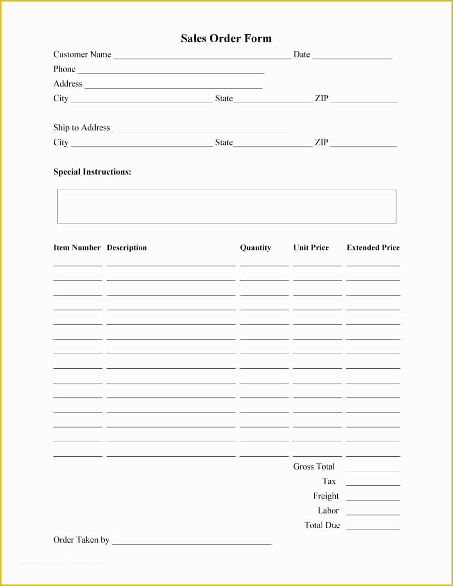 Free form Templates Of 40 order form Templates [work order Change order More]