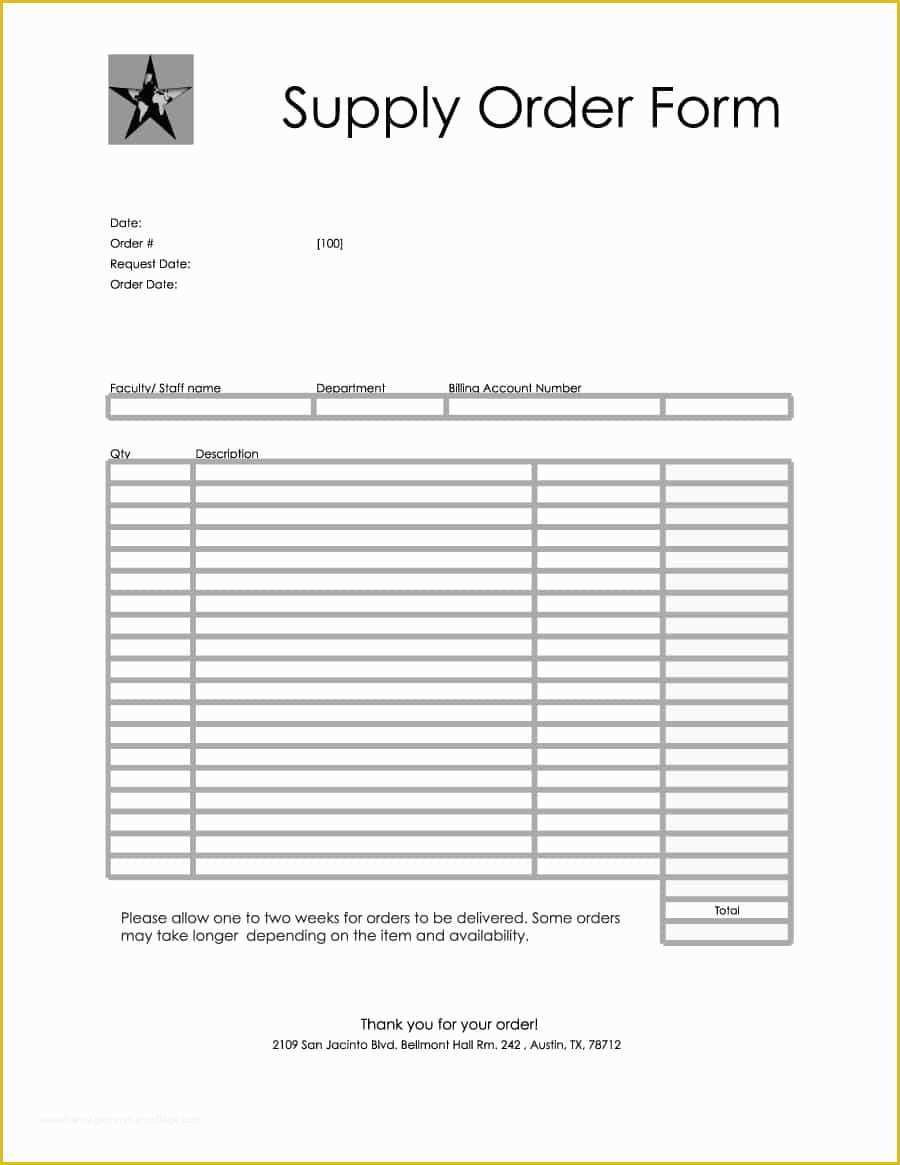 Free form Templates Of 40 order form Templates [work order Change order More]