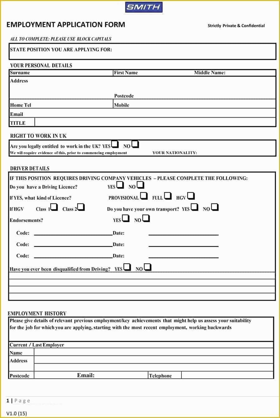 Free form Templates Of 50 Free Employment Job Application form Templates