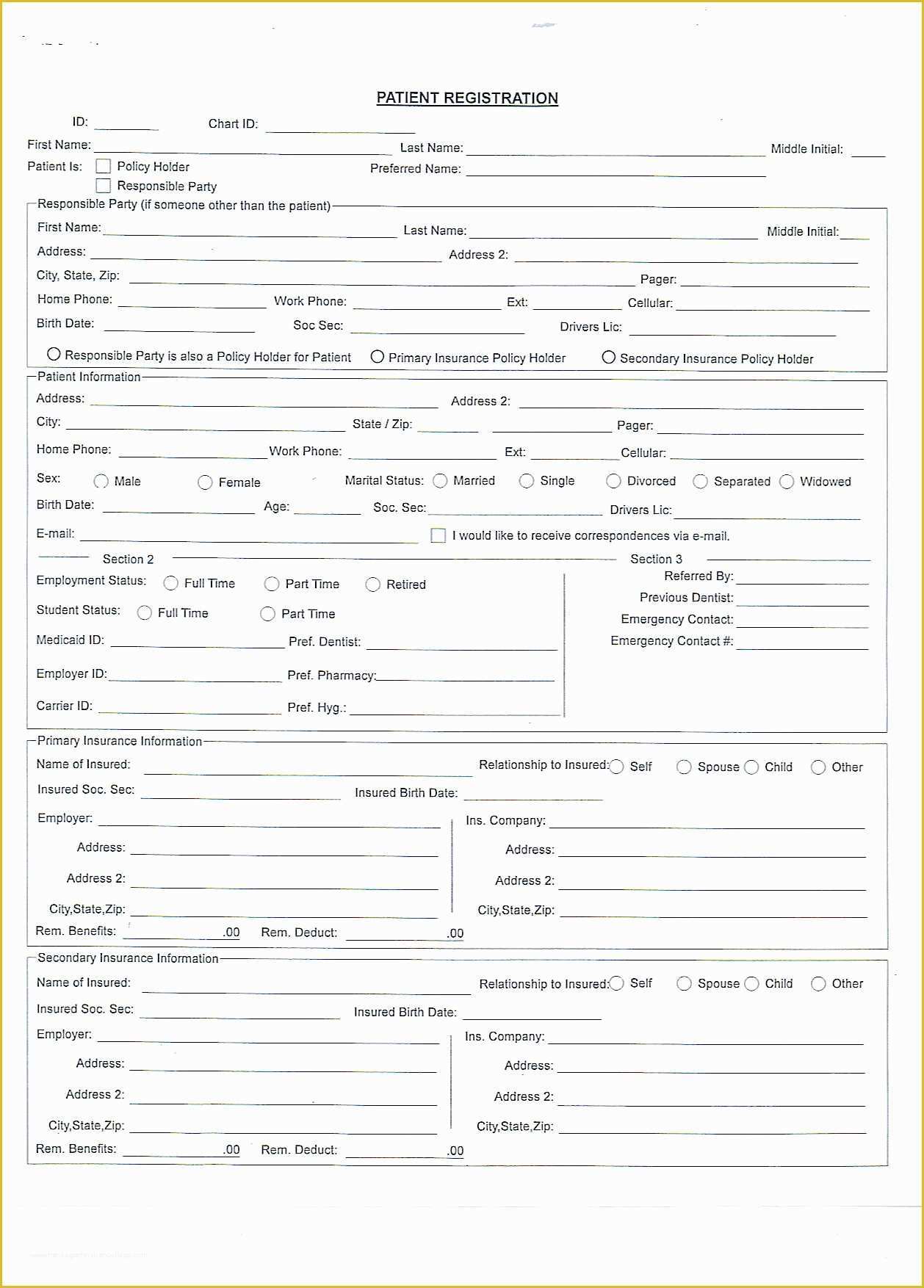 Free form Templates Of Blank Medical forms Mughals