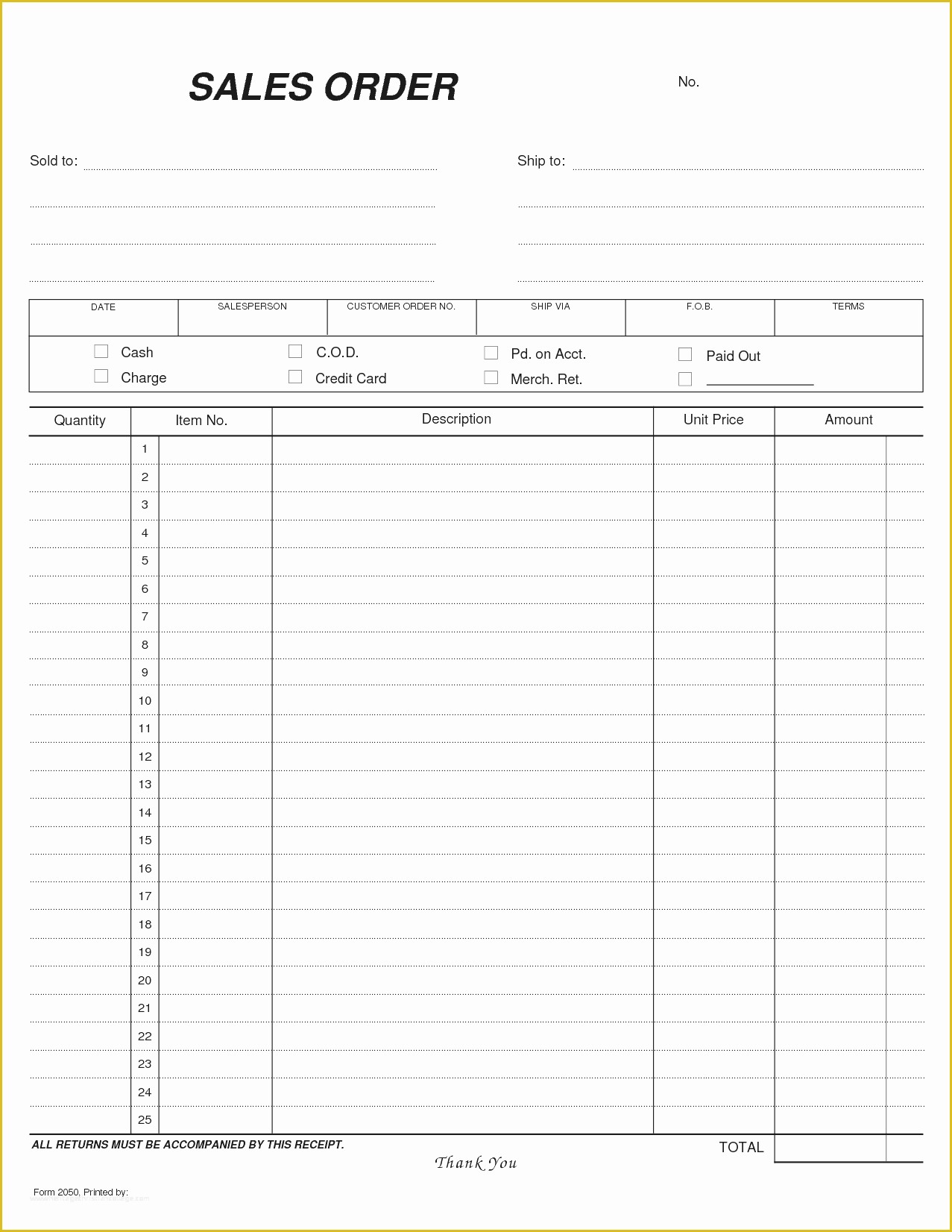 Free form Templates Of Blank order form Template Example Mughals