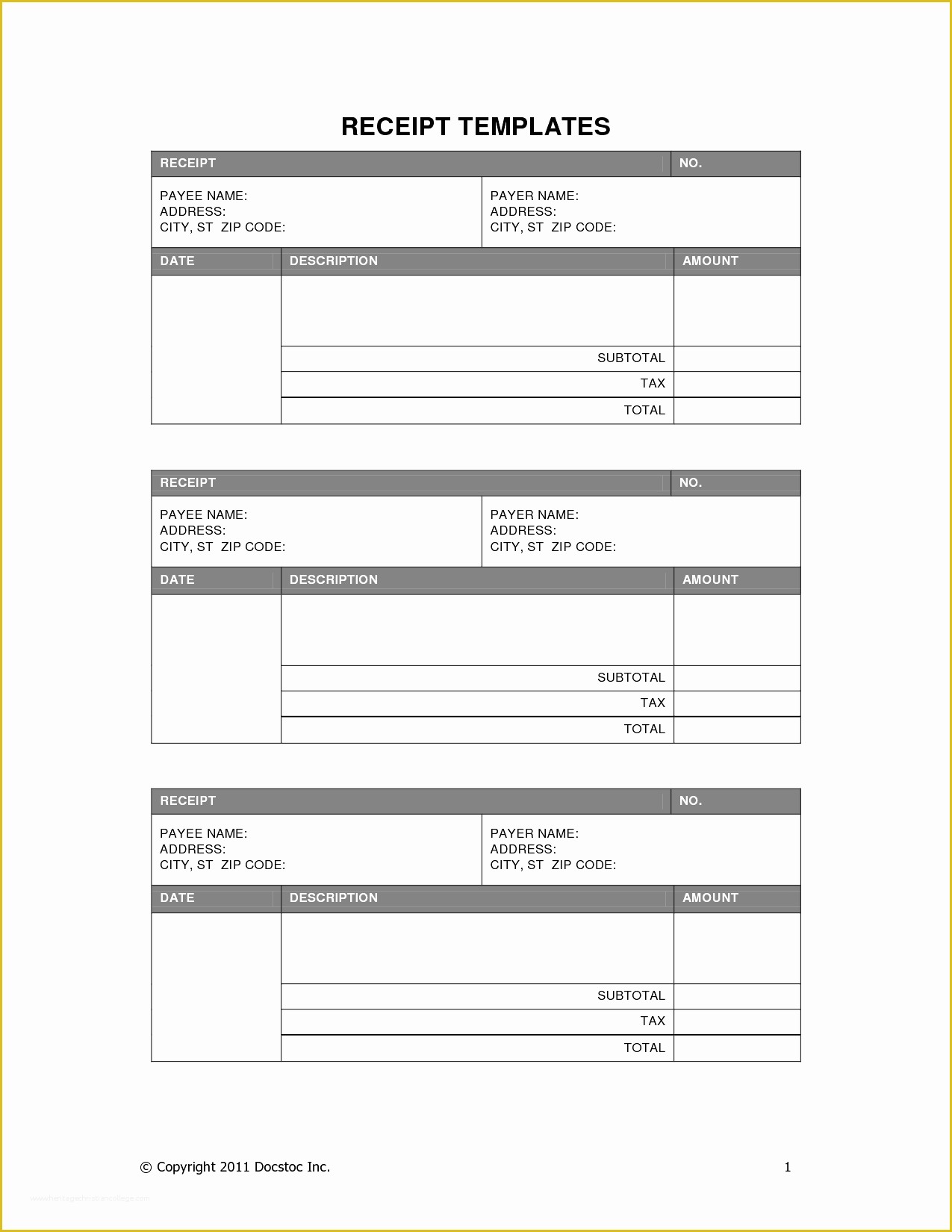 Free form Templates Of Blank Receipt form Example Mughals