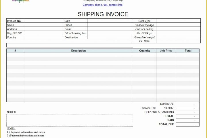 Free Freight Invoice Template Of 10 Best Of Delivery Invoice Template Free Invoice