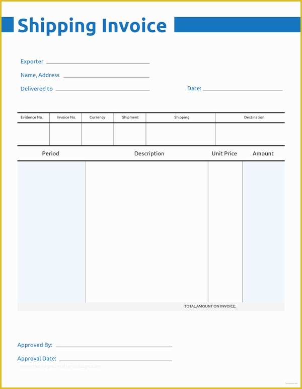 Free Freight Invoice Template Of Shipping Invoice Sample Iso Free Freight Invoice Template Of Shipping Invoice Sample Iso