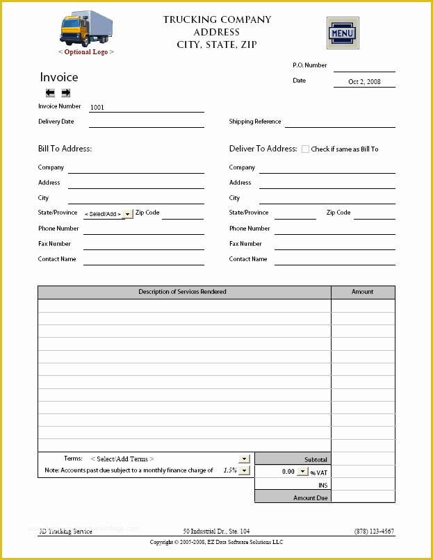 Free Freight Invoice Template Of 8 Shipping Bill format Pdf