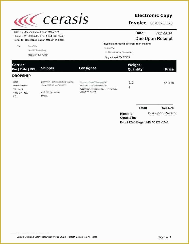 Free Freight Invoice Template Of Freight Invoice Sample – thedailyrover