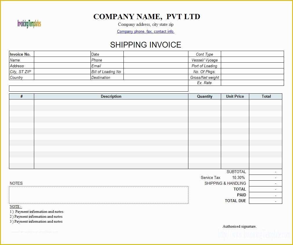 Free Freight Invoice Template Of Shipping Invoice format Invoice Template Ideas