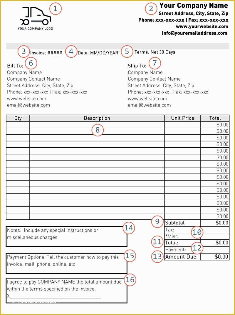 Free Freight Invoice Template Of Shipping Invoice Template Download