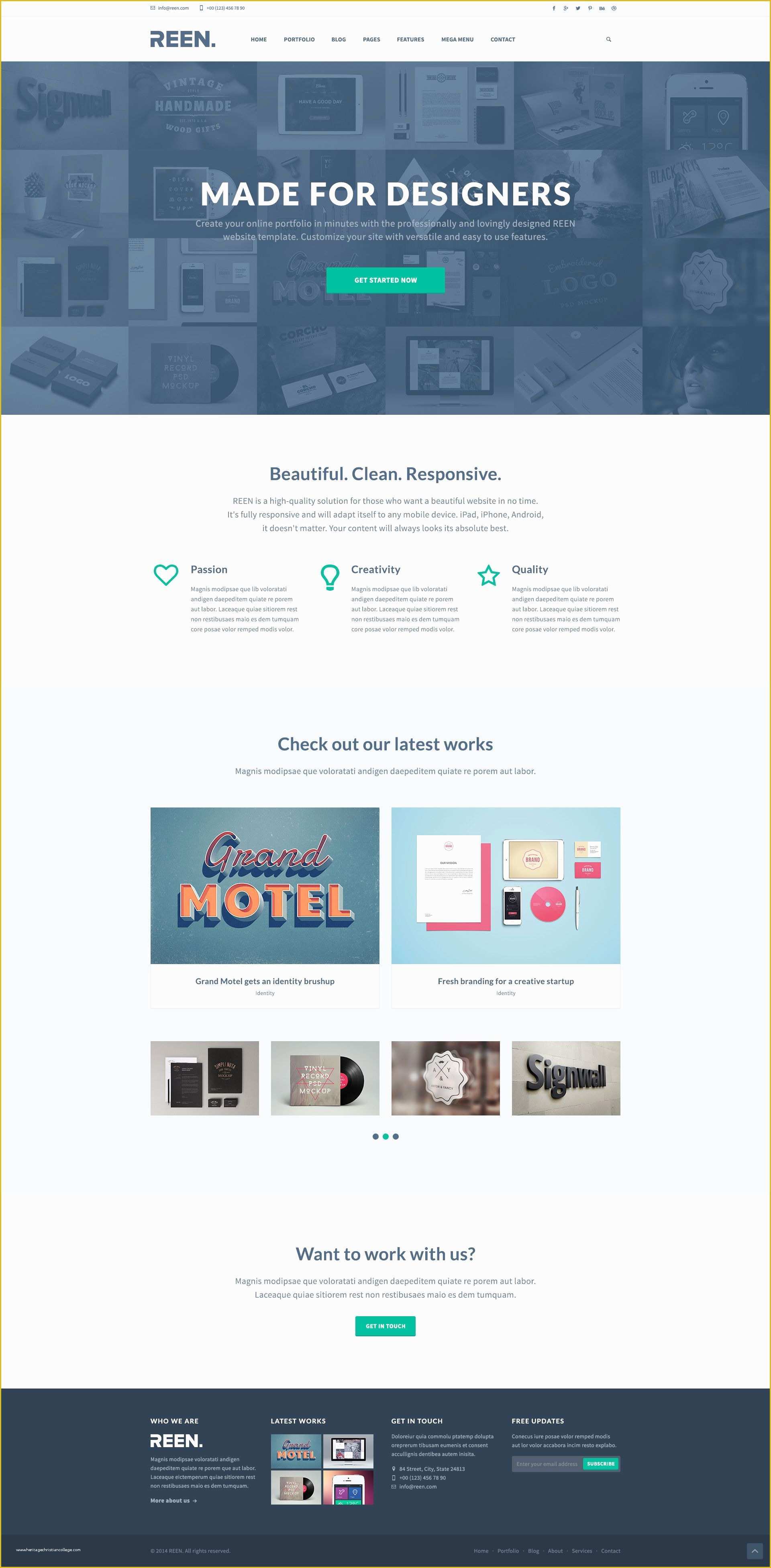 Free Full Website Templates Of Free Psd Creative Portfolio Bootstrap 3 Template Full