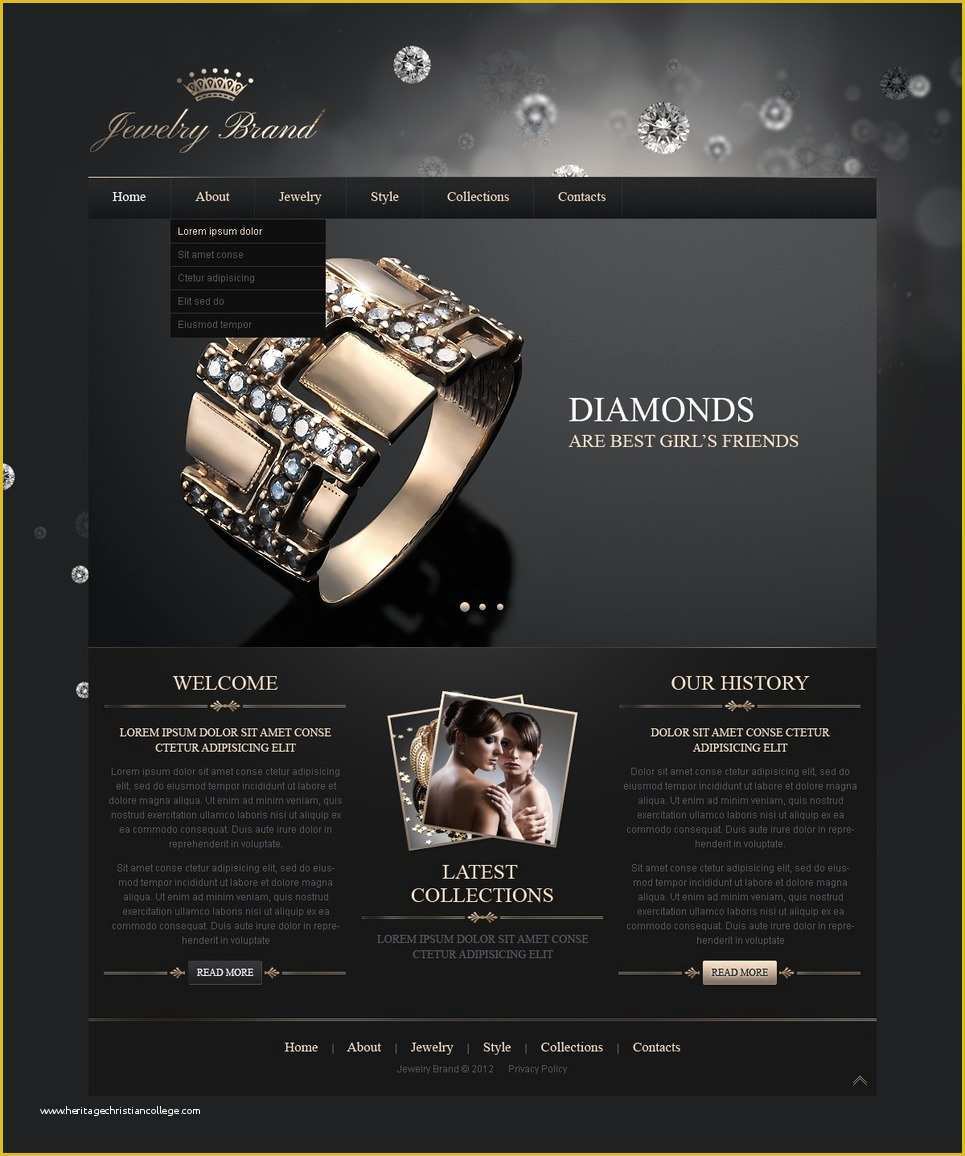 Free Full Website Templates Of Jewelry Responsive Website Template