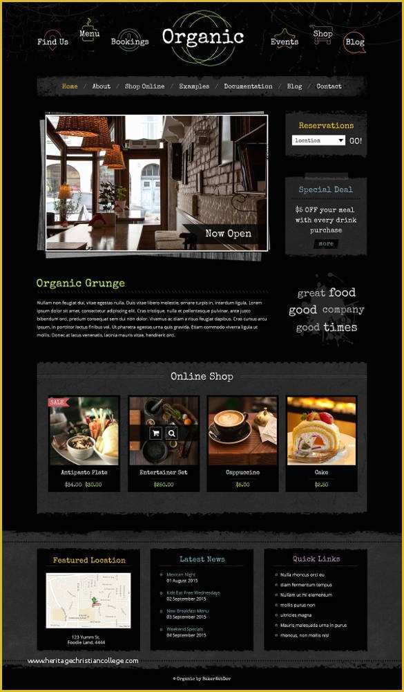 Free Full Website Templates Of organic Food Website Templates Full Version Free software