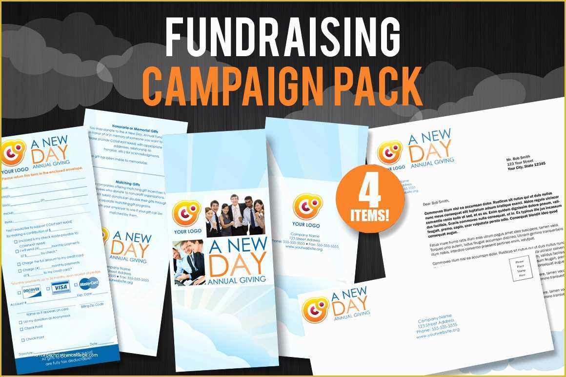 Free Fundraising Brochure Templates Of Fundraising Campaign Pack Brochure Templates On Creative