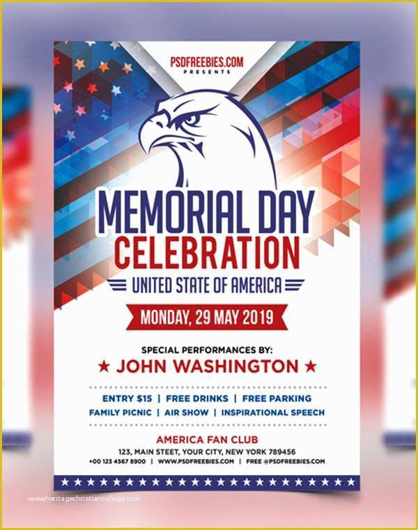 Free Funeral Flyer Template Psd Of 20 Memorial Day Free and Premium Psd Flyer Print Templates