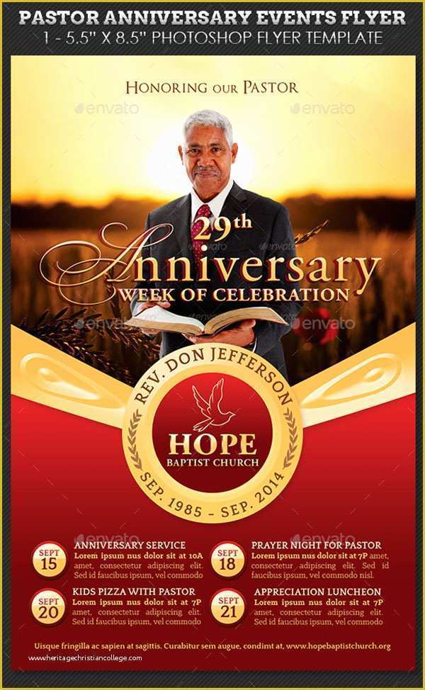 Free Funeral Flyer Template Psd Of 41 Pastor Anniversary Flyers Free & Premium Psd Vector