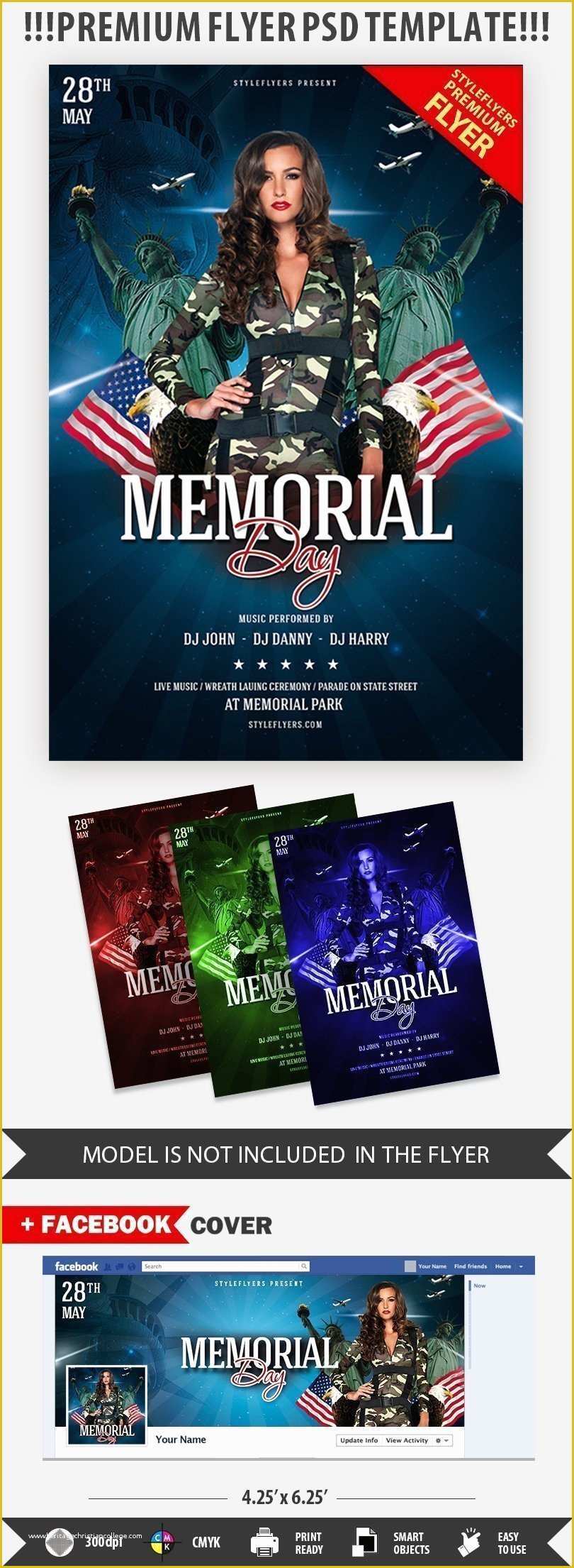 Free Funeral Flyer Template Psd Of Memorial Day Psd Flyer Template Styleflyers