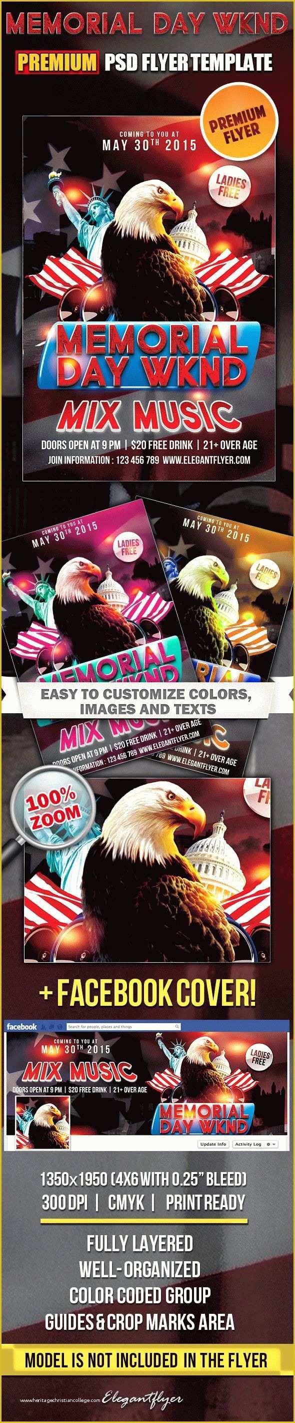 Free Funeral Flyer Template Psd Of Memorial Day Wknd – Flyer Psd Template – by Elegantflyer