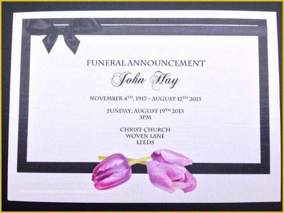Free Funeral Invitation Template Of 13 Funeral Invitation Templates Free Psd Vector Eps