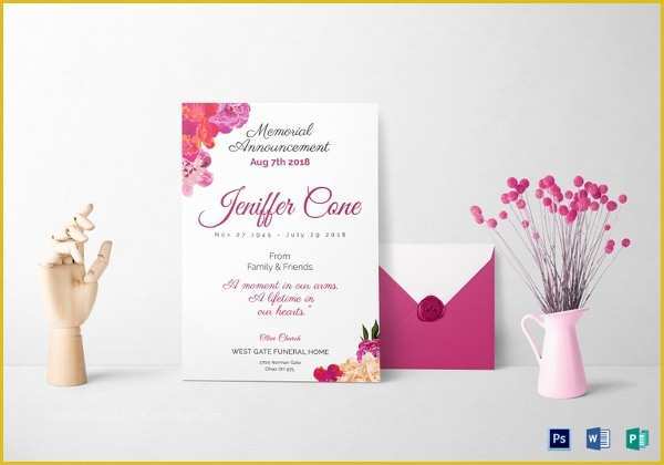 Free Funeral Invitation Template Of 13 Funeral Invitation Templates Free Psd Vector Eps