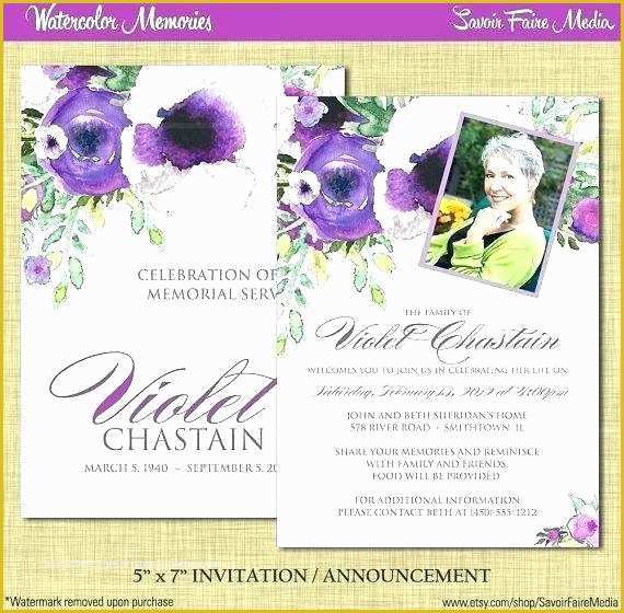 Free Funeral Invitation Template Of Funeral Invitation Memorial Service Notice Template Free