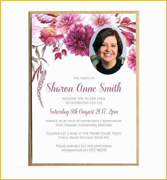 Free Funeral Invitation Template Of Funeral Invitation Template Cards Announcement Free