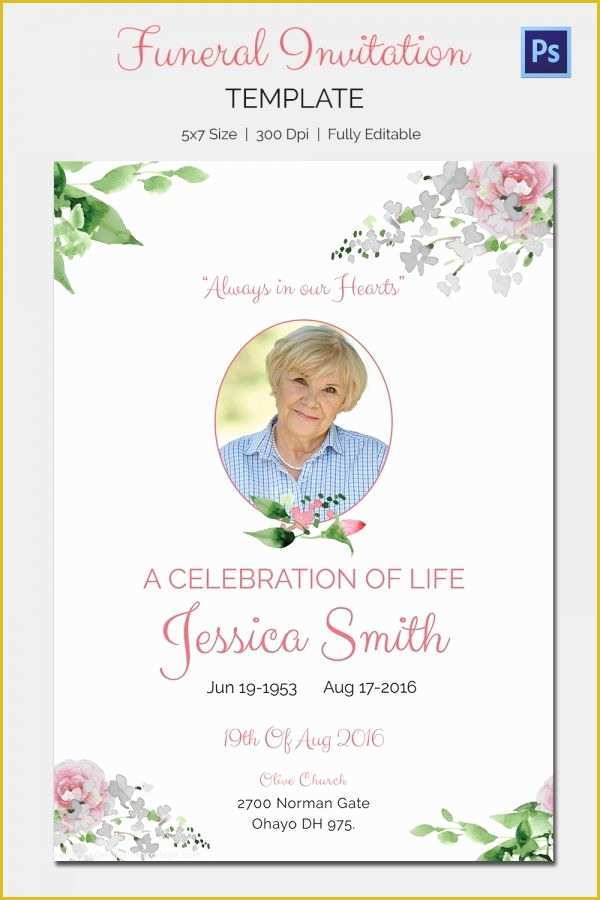Free Funeral Invitation Template Of Pin by Wendy On Dorothy