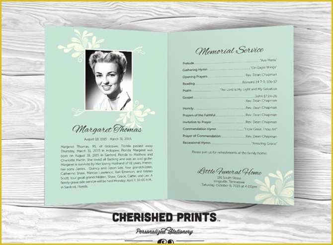 Free Funeral Program Template Download 2010 Of Free Editable Funeral Program Template Free Download