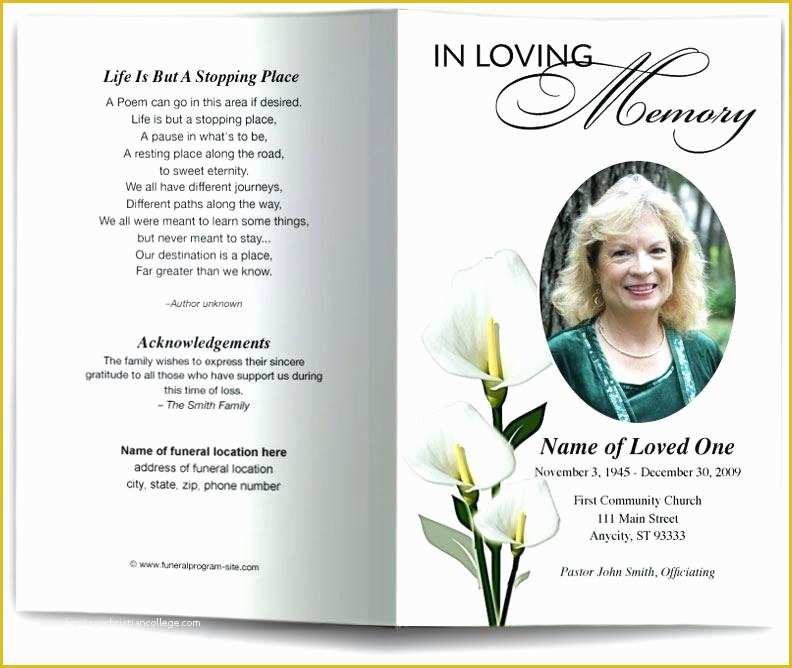 Free Funeral Program Template Download 2010 Of Free Funeral Program Template 6 Microsoft Word Download