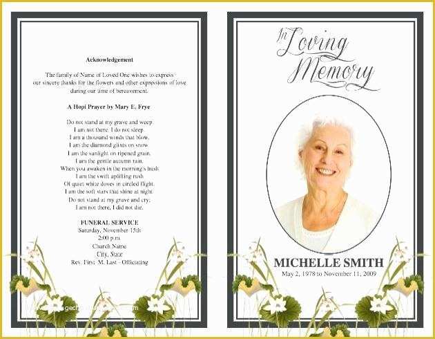 Free Funeral Program Template Download 2010 Of Free Funeral Program Template 6 Microsoft Word Download