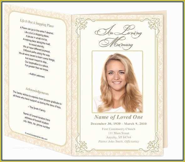 Free Funeral Program Template Download 2010 Of Free Funeral Program Template Download 2010 Best