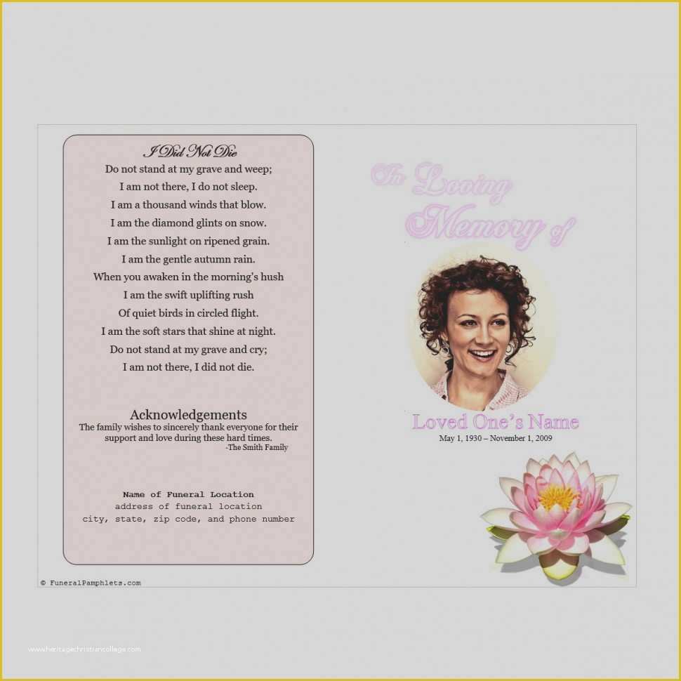 Free Funeral Program Template Download 2010 Of Free Funeral Program Template Microsoft Word 2010 Lovely