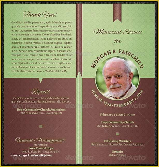 Free Funeral Program Template Download 2010 Of Free Funeral Service Program Template Download Template