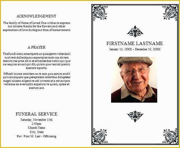 Free Funeral Program Template Download 2010 Of Funeral Pamphlet Template Free Funeral Program Templates