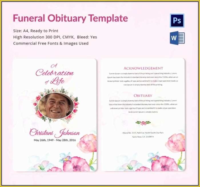 Free Funeral Program Template Download 2010 Of Funeral Program Template Download Template Resume